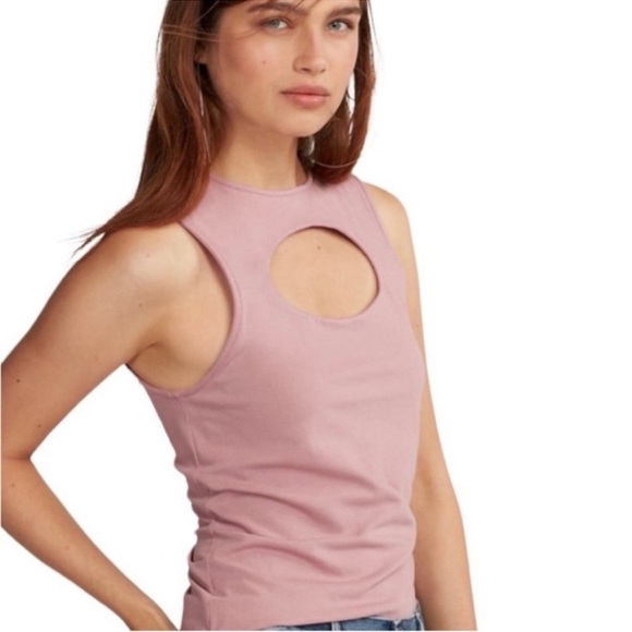 Express Forest Green Sleeveless Cutout Front Top Size Medium - Picture 4 of 8